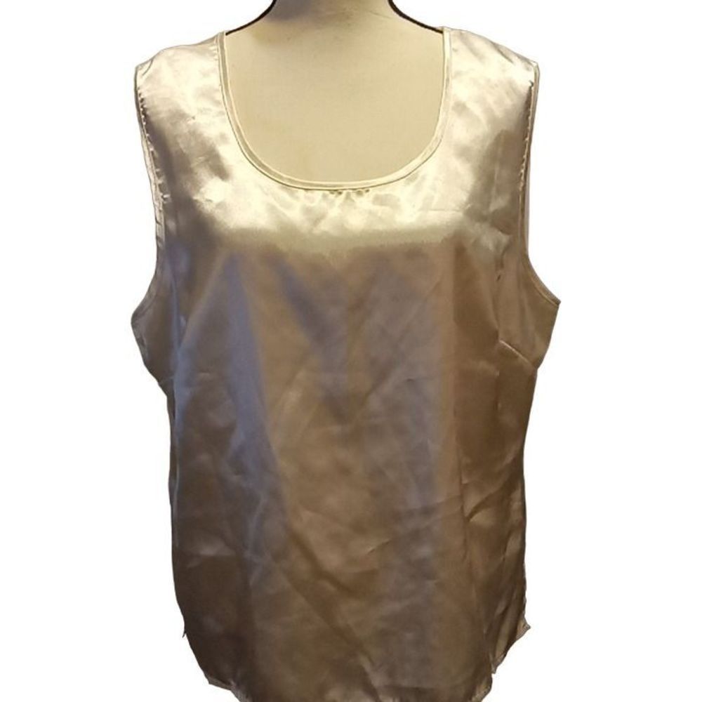 J‎ Lauren White Sleeveless Blouse Women's Size 18